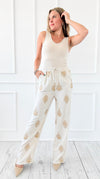 Golden Bloom Wide Leg Pants-170 Bottoms/Shorts-NYW-Coastal Bloom Boutique, find the trendiest versions of the popular styles and looks Located in Indialantic, FL
