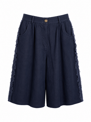Lace the Day Italian Short- Navy