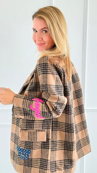 Palm Angels Plaid Italian Jacket-160 Jackets-TATTOO Z-Coastal Bloom Boutique, find the trendiest versions of the popular styles and looks Located in Indialantic, FL