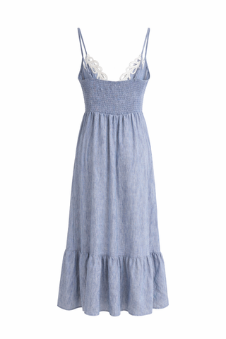 Coastal Lace Trim Sleeveless Dress