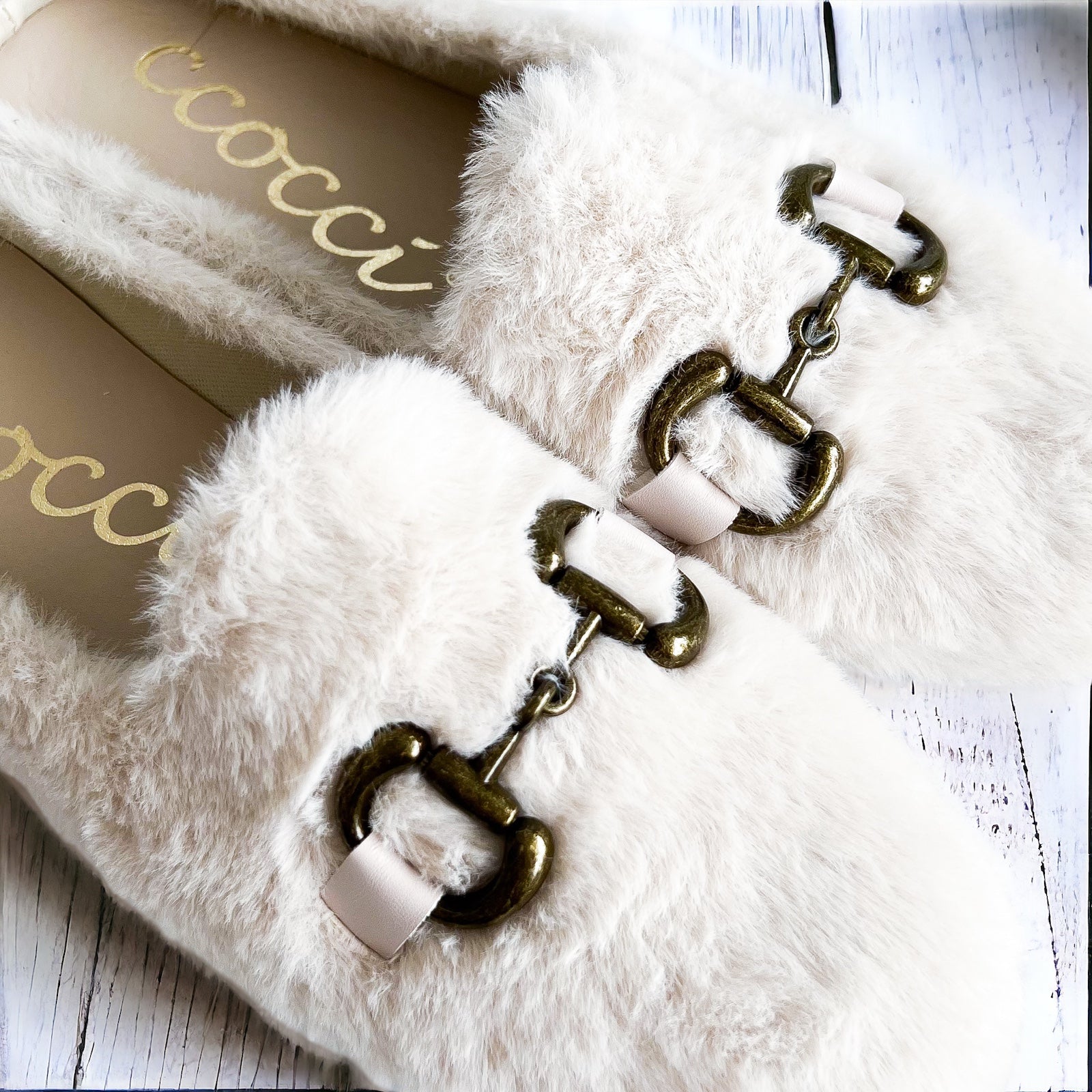 Furry Vintage Buckle Mule-250 Shoes-CCOCCI-Coastal Bloom Boutique, find the trendiest versions of the popular styles and looks Located in Indialantic, FL