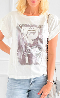 Always Smile Italian Graphic Tee-110 Short Sleeve Tops-FIRSTAGE-Coastal Bloom Boutique, find the trendiest versions of the popular styles and looks Located in Indialantic, FL