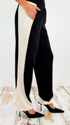 French Terry Color Block Sweatpants-170 Bottoms-Love Poem-Coastal Bloom Boutique, find the trendiest versions of the popular styles and looks Located in Indialantic, FL