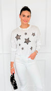 Star Wild Long Sleeve Top- White-110 Long Sleeve Tops-V SKY-Coastal Bloom Boutique, find the trendiest versions of the popular styles and looks Located in Indialantic, FL