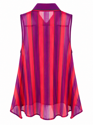 Color Club Sleeveless Italian Top- Punch Bowl