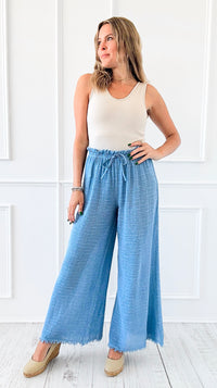 Coastal Air Wide Leg Pants-170 Bottoms-V6-Coastal Bloom Boutique, find the trendiest versions of the popular styles and looks Located in Indialantic, FL