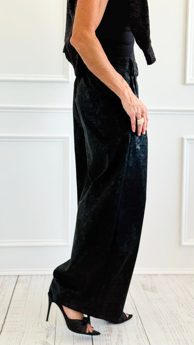 Starlit Italian Flare- Leg Pant- Black-100 Pants-AZUL MONACO-Coastal Bloom Boutique, find the trendiest versions of the popular styles and looks Located in Indialantic, FL