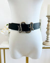 Slither Buckle Belt -Black Silver-260 Other Accessories-Bag Boutique-Coastal Bloom Boutique, find the trendiest versions of the popular styles and looks Located in Indialantic, FL