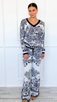 Whirlwind Jacquard Italian Set-210 Loungewear/Sets-K2-Coastal Bloom Boutique, find the trendiest versions of the popular styles and looks Located in Indialantic, FL