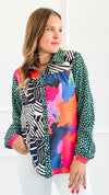 Urban Jungle Collage Top-130 Long Sleeve Tops-Jodifl-Coastal Bloom Boutique, find the trendiest versions of the popular styles and looks Located in Indialantic, FL