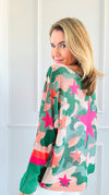 Star Camo Italian St Tropez Knit-140 Sweaters-Italianissimo-Coastal Bloom Boutique, find the trendiest versions of the popular styles and looks Located in Indialantic, FL