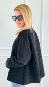 Quilted Ease Button Jacket-160 Jackets-Tempo-Coastal Bloom Boutique, find the trendiest versions of the popular styles and looks Located in Indialantic, FL