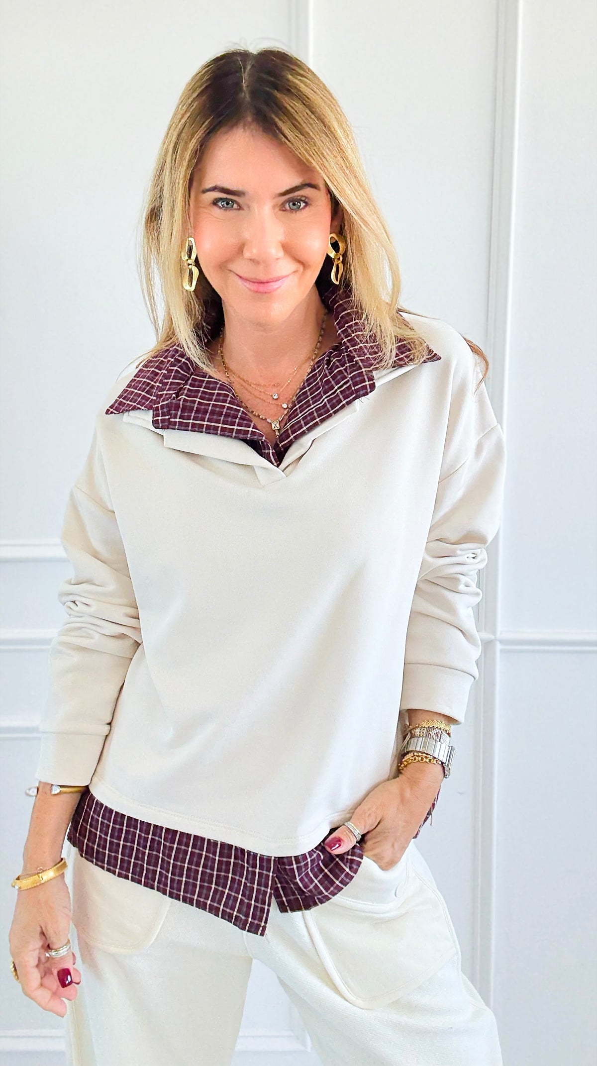 Double Take Italian Top-110 Long Sleeve Tops-BETTER GO-Coastal Bloom Boutique, find the trendiest versions of the popular styles and looks Located in Indialantic, FL