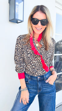 Fierce Ruffle Moment Top-130 Long Sleeve Tops-JODIFL-Coastal Bloom Boutique, find the trendiest versions of the popular styles and looks Located in Indialantic, FL