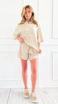 Cool Breeze Lounge Set - Oatmeal-210 Loungewear/Sets-HYFVE-Coastal Bloom Boutique, find the trendiest versions of the popular styles and looks Located in Indialantic, FL