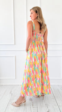 Painted Petals Maxi Dress-200 Dresses/Jumpsuits/Rompers-Lovelo x GeeGee-Coastal Bloom Boutique, find the trendiest versions of the popular styles and looks Located in Indialantic, FL