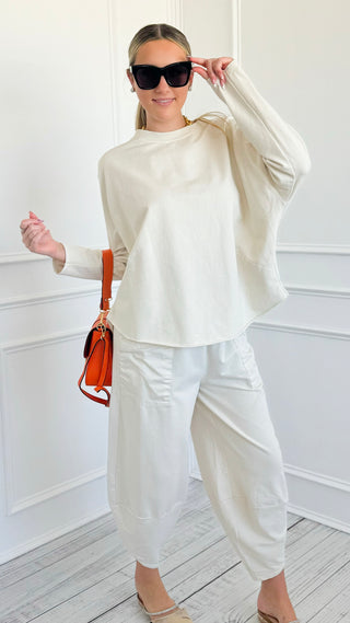 La Spezia Italian Barrel Cotton Set - Ivory