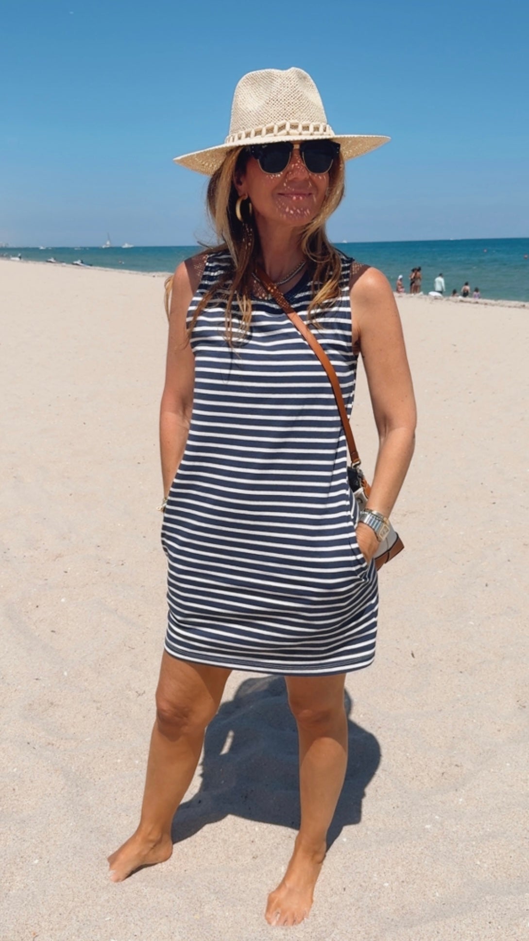 Harbor Stripe Easy Mini Dress