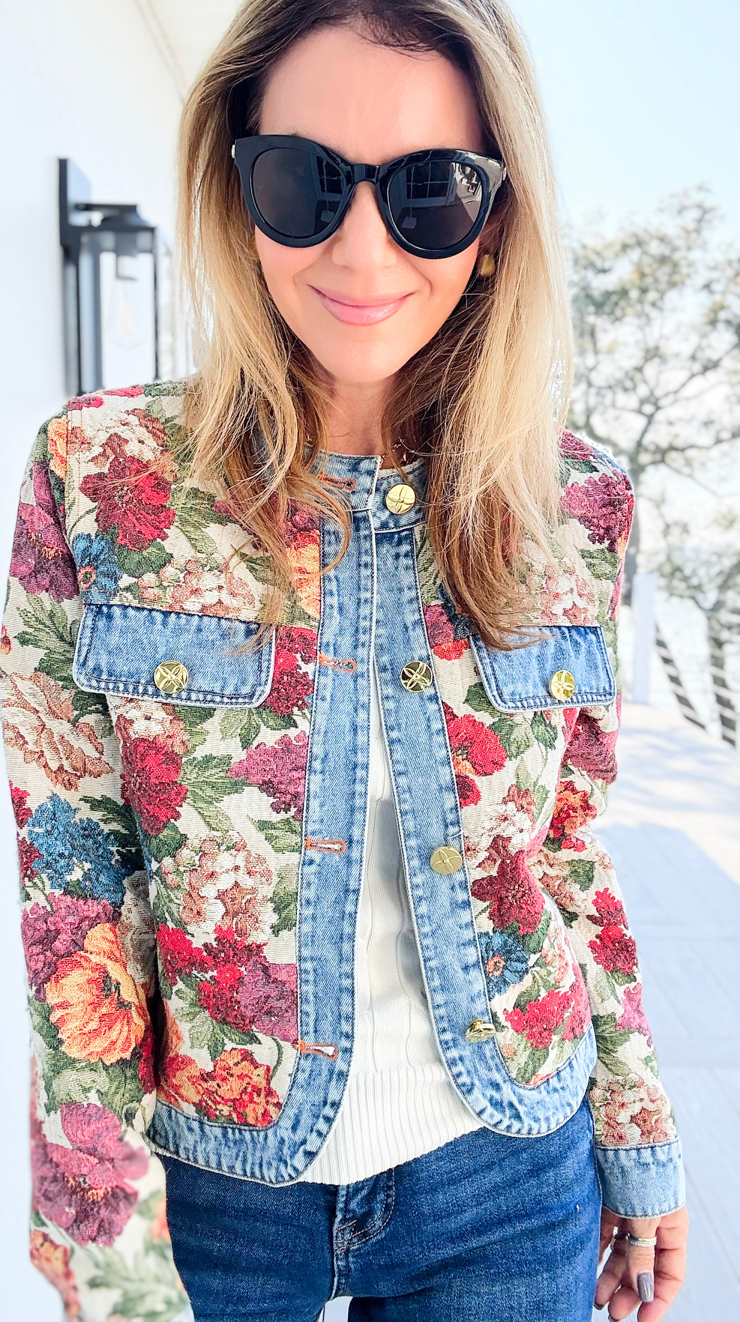 Loom & Indigo Jacket-160 Jackets-DAVI & DANI-Coastal Bloom Boutique, find the trendiest versions of the popular styles and looks Located in Indialantic, FL