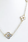 MOP Clover Station Necklace-230 Jewelry-NYC-Coastal Bloom Boutique, find the trendiest versions of the popular styles and looks Located in Indialantic, FL
