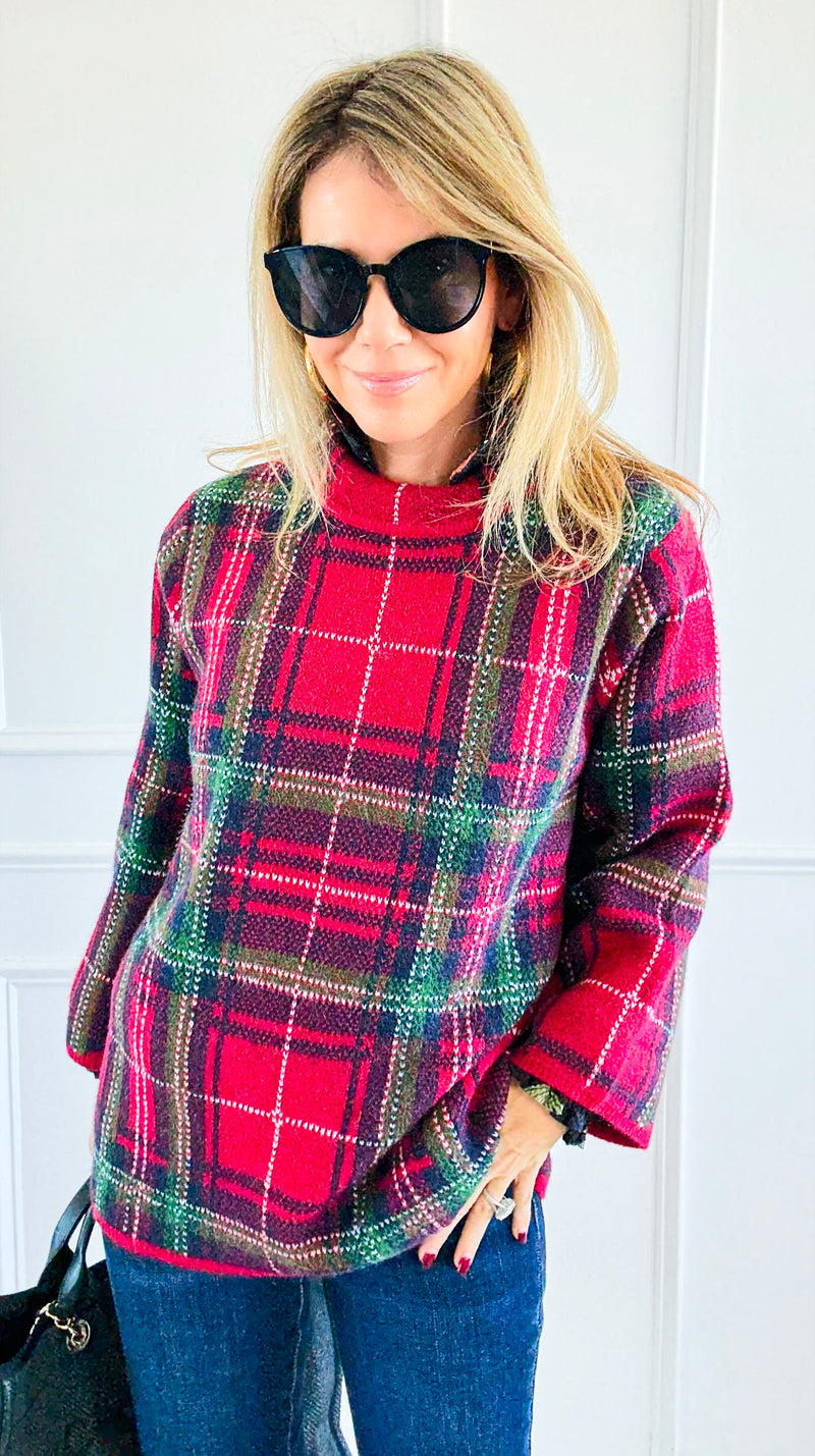 Fireside Glow Mock Neck Sweater-140 Sweaters-entro-Coastal Bloom Boutique, find the trendiest versions of the popular styles and looks Located in Indialantic, FL