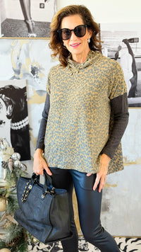 Urban Wild Knit Top-110 Long Sleeve Tops-oddi-Coastal Bloom Boutique, find the trendiest versions of the popular styles and looks Located in Indialantic, FL