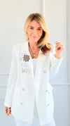 Luxe Statement Embellished Blazer-160 Jackets-Itoo-Coastal Bloom Boutique, find the trendiest versions of the popular styles and looks Located in Indialantic, FL