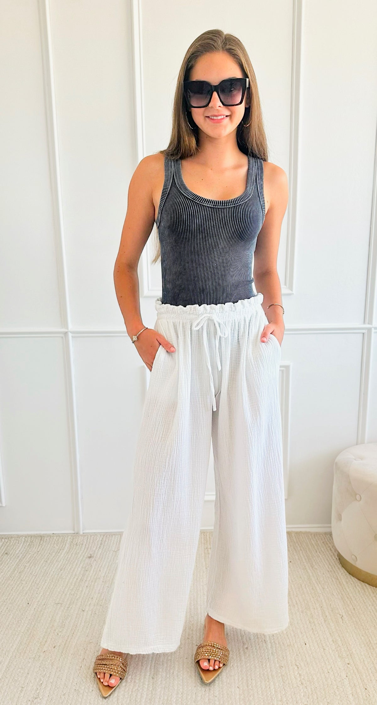 Whispering Willow Italian Palazzos - White-pants-Germany-Coastal Bloom Boutique, find the trendiest versions of the popular styles and looks Located in Indialantic, FL