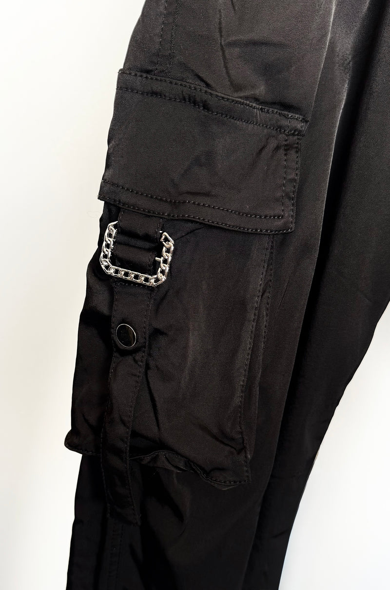 Urban Cargo Wish List Italian Joggers- Black-180 Joggers-CRIS S.R.L.-Coastal Bloom Boutique, find the trendiest versions of the popular styles and looks Located in Indialantic, FL