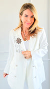 Luxe Statement Embellished Blazer-160 Jackets-Itoo-Coastal Bloom Boutique, find the trendiest versions of the popular styles and looks Located in Indialantic, FL