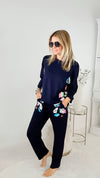Pop of Color Navy Scuba Top-130 Long Sleeve Tops-Joh Apparel-Coastal Bloom Boutique, find the trendiest versions of the popular styles and looks Located in Indialantic, FL