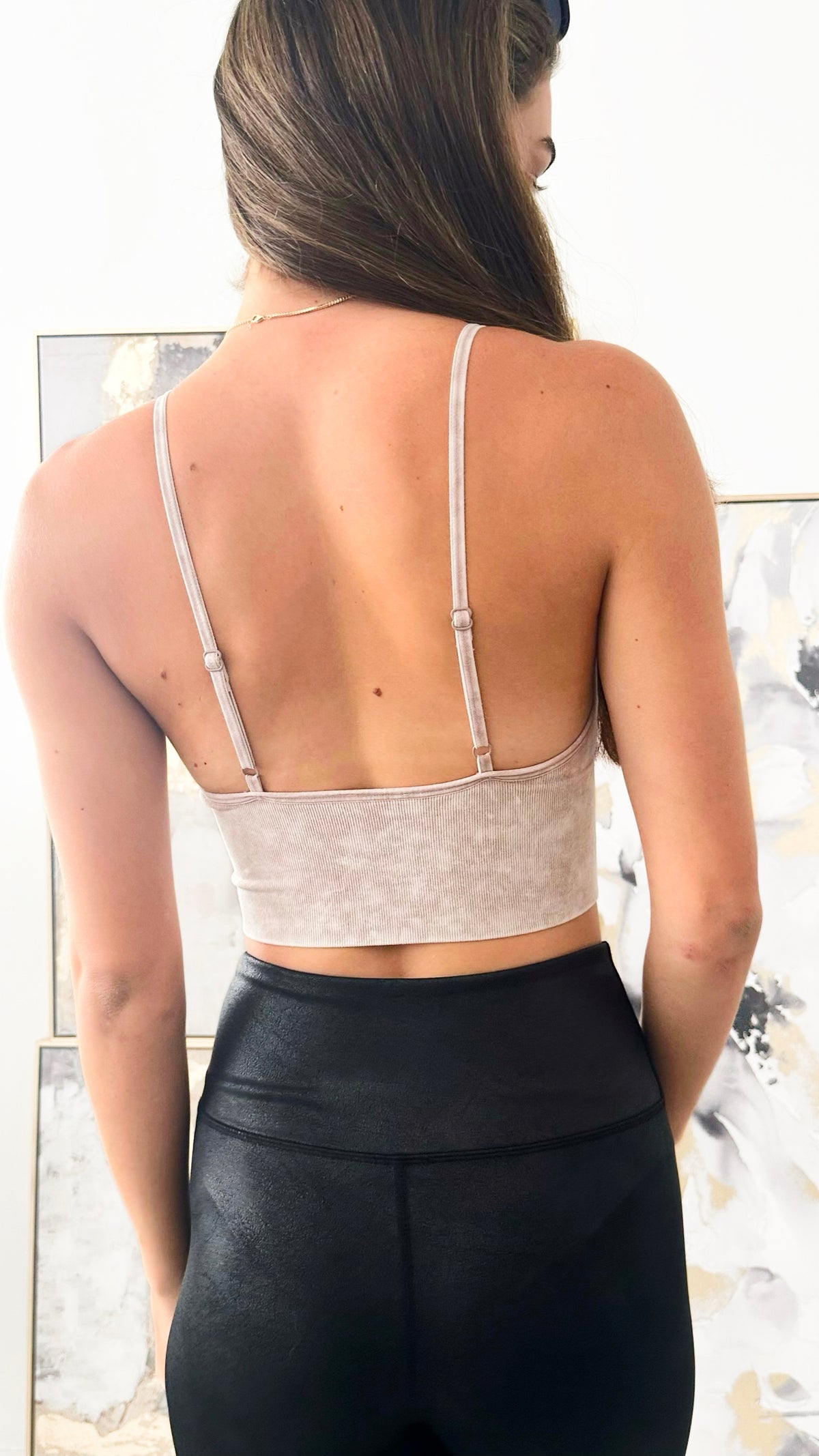 Washed Bra Padded Tank Top - Ash Mocha-220 Intimates-Zenana-Coastal Bloom Boutique, find the trendiest versions of the popular styles and looks Located in Indialantic, FL