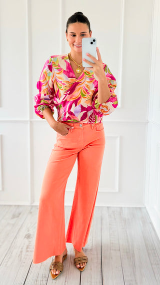 Tummy Control Palazzo - Coral Peach
