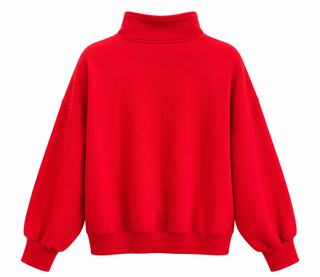 Quarter Zip Sweatshirt - Red