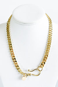 Cuban Link Hook Clasp Necklace-230 Jewelry-BbLila-Coastal Bloom Boutique, find the trendiest versions of the popular styles and looks Located in Indialantic, FL