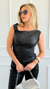 Twist and Shine Ruched Top-100 Sleeveless Tops-Ariella-Coastal Bloom Boutique, find the trendiest versions of the popular styles and looks Located in Indialantic, FL