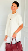Plush Edit Italian Cardigan- Winter White-150 Cardigans/Layers-Italianissimo-Coastal Bloom Boutique, find the trendiest versions of the popular styles and looks Located in Indialantic, FL