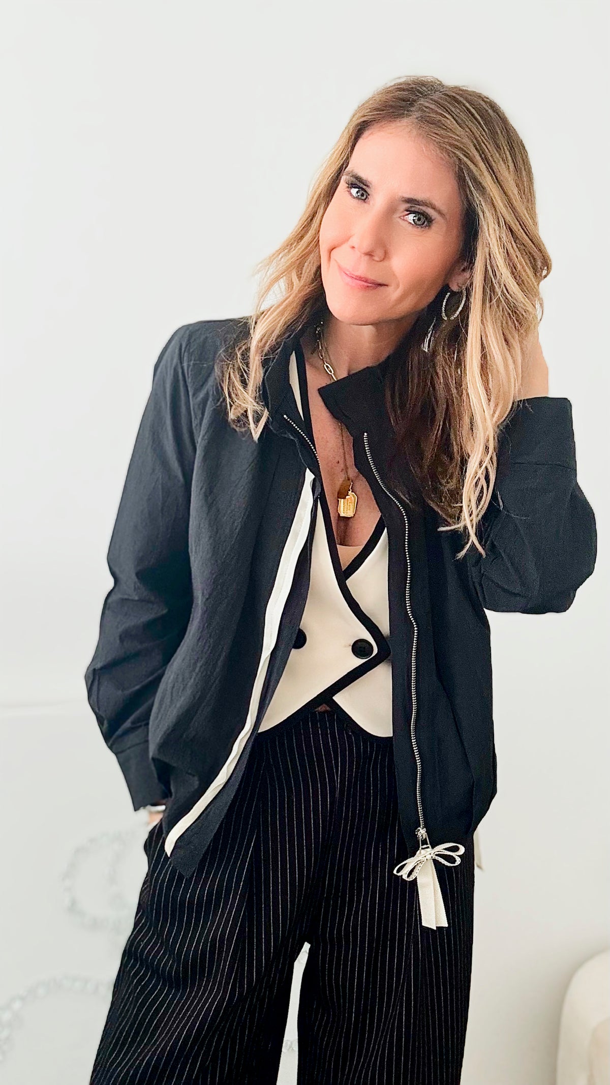 Timberlane Woven Jacket - Black-160 Jackets-Joh Apparel-Coastal Bloom Boutique, find the trendiest versions of the popular styles and looks Located in Indialantic, FL