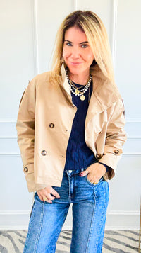 Chic Belted Double Breasted Jacket