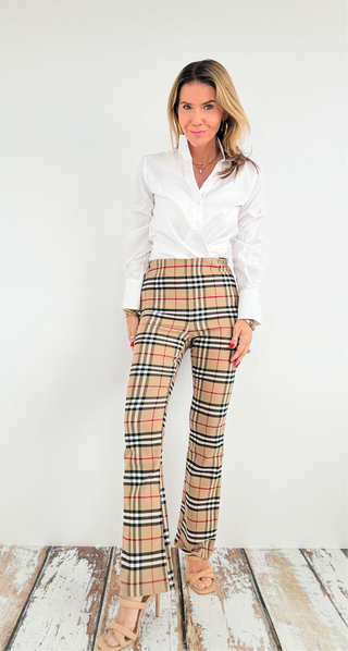 Heritage Plaid Pants - Khaki-170 Bottoms-Must Have-Coastal Bloom Boutique, find the trendiest versions of the popular styles and looks Located in Indialantic, FL