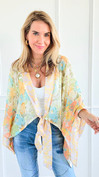 Midsummer Night Kimono-110 Long Sleeve Tops-mystree-Coastal Bloom Boutique, find the trendiest versions of the popular styles and looks Located in Indialantic, FL