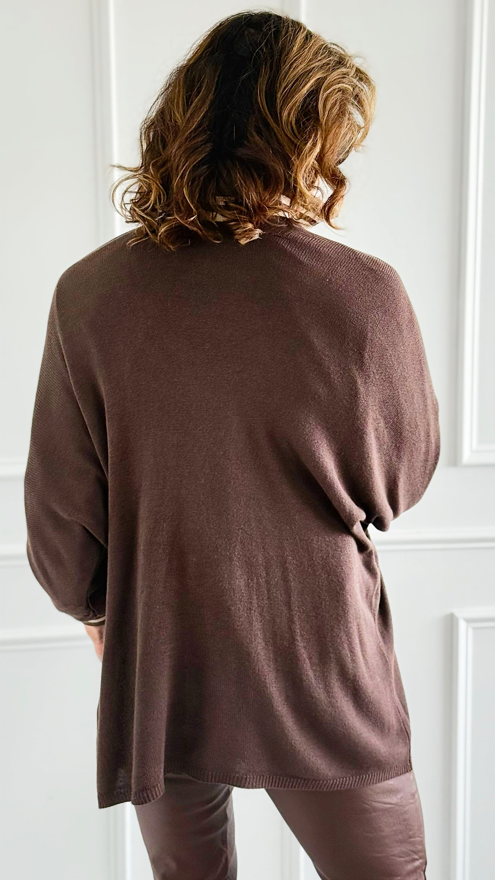 Sunday Italian Modal Cardigan- Chocolate-150 Cardigan Layers-Italianissimo-Coastal Bloom Boutique, find the trendiest versions of the popular styles and looks Located in Indialantic, FL