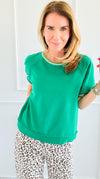 Laguna Terry Top-110 Short Sleeve Tops-Jodifl-Coastal Bloom Boutique, find the trendiest versions of the popular styles and looks Located in Indialantic, FL
