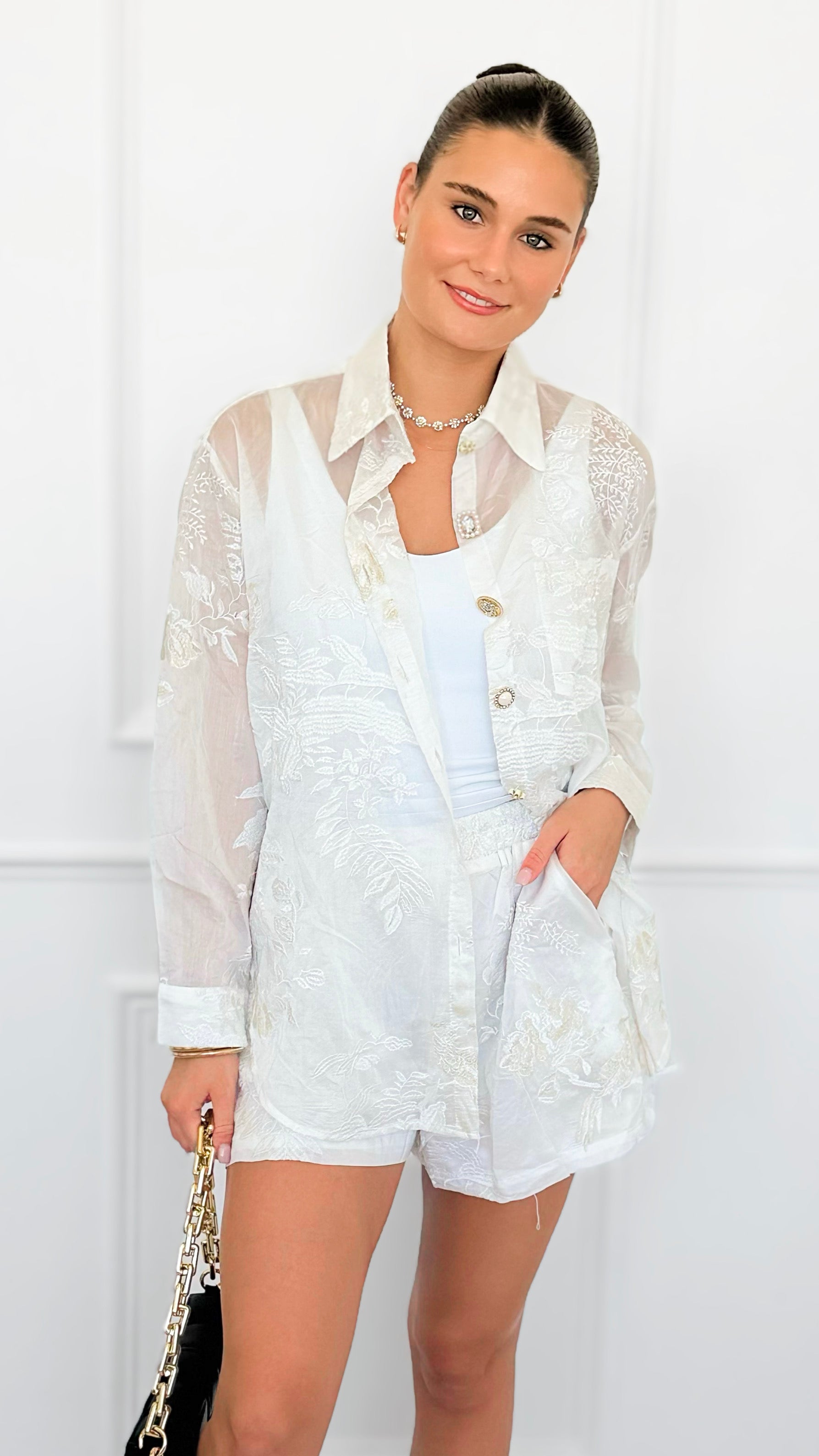 Dreamy Petals Embroidery Italian Set-210 Loungewear/Sets-SEÑORITA C-Coastal Bloom Boutique, find the trendiest versions of the popular styles and looks Located in Indialantic, FL