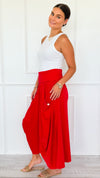 Lounge Nomad Italian Pant- Red-100 Pants-CLEAR S/ SENORITA C-Coastal Bloom Boutique, find the trendiest versions of the popular styles and looks Located in Indialantic, FL