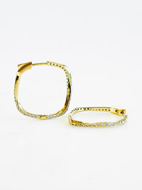 CZ Square Hoops Earring-230 Jewelry-NYC-Coastal Bloom Boutique, find the trendiest versions of the popular styles and looks Located in Indialantic, FL