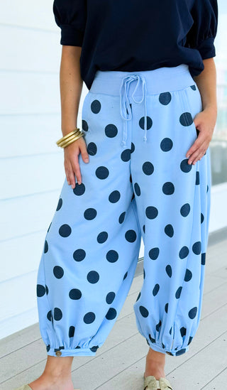 Playful Spot Pant - Lt Blue Navy
