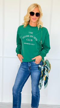 Homebody Club Graphic Sweatshirt-110 Long Sleeve Tops-Gilli-Coastal Bloom Boutique, find the trendiest versions of the popular styles and looks Located in Indialantic, FL