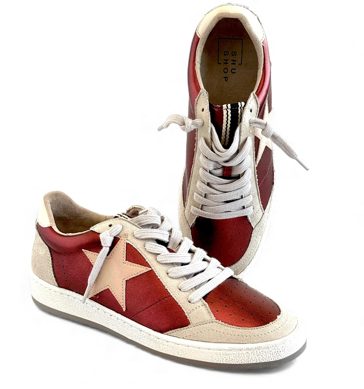 Paz Metallic Star Sneaker-250 Shoes-SHUSHOP-Coastal Bloom Boutique, find the trendiest versions of the popular styles and looks Located in Indialantic, FL