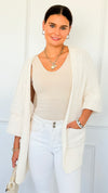 Cuff & Comfort Chenille Cardigan-Cream-150 Cardigans/Layers-POL-Coastal Bloom Boutique, find the trendiest versions of the popular styles and looks Located in Indialantic, FL
